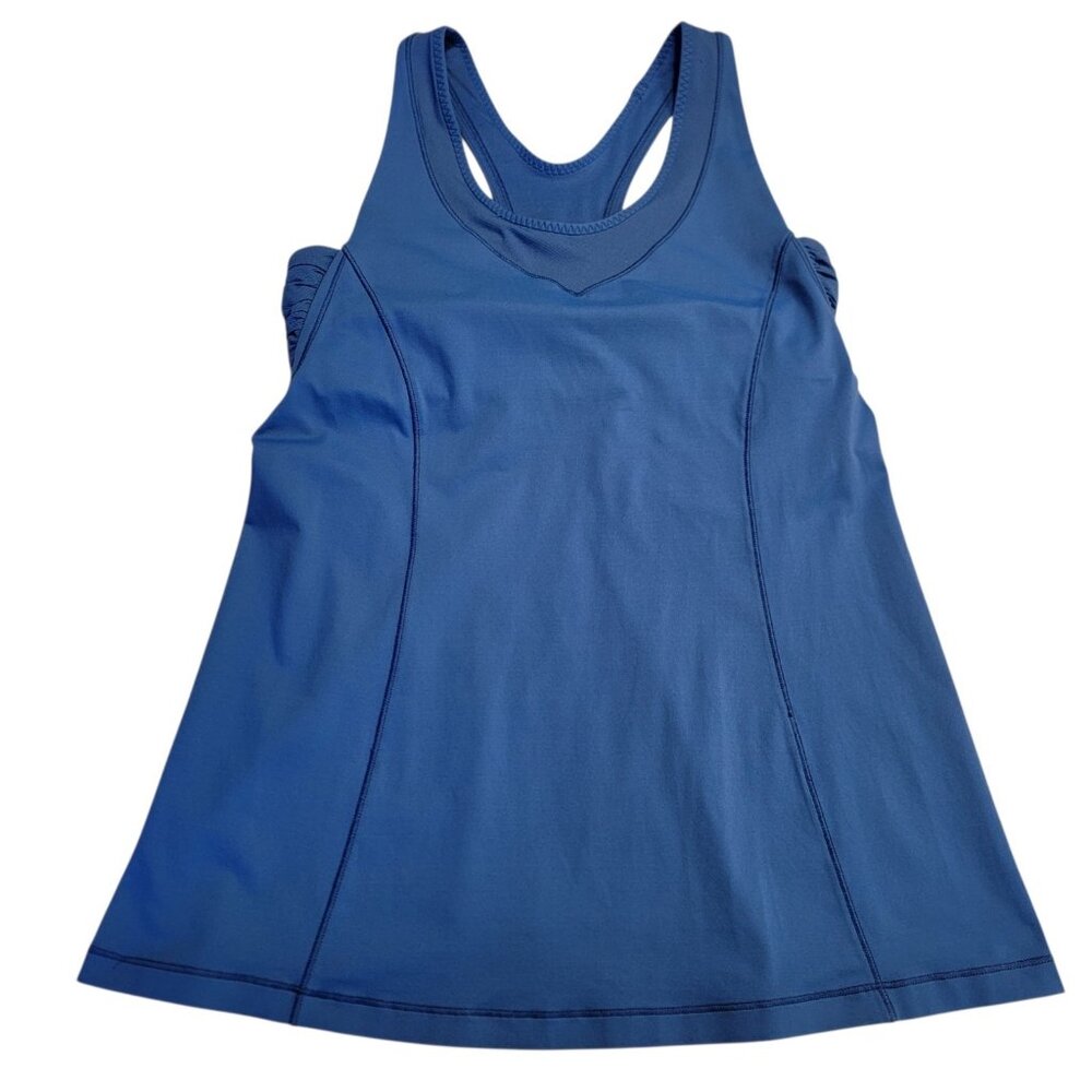 Lululemon Womens‎ Tank Top Blue Racerback Built In Bra Est Sz S